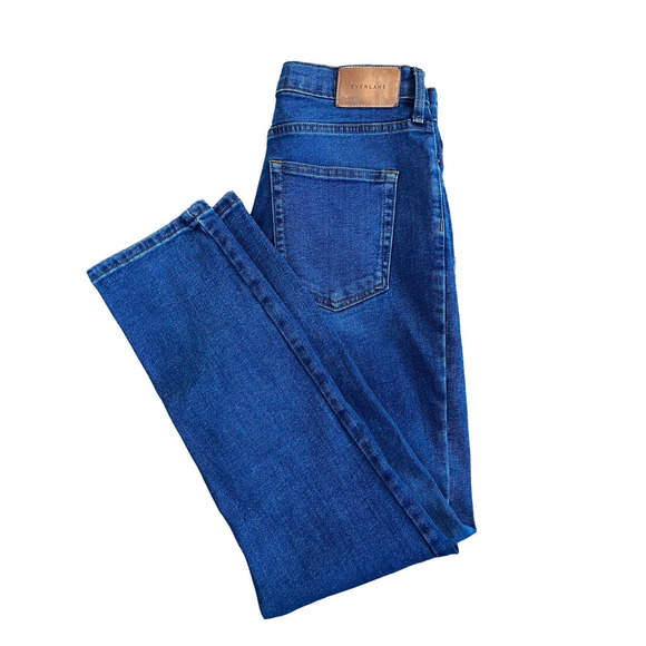Everlane Denim - Everlane Women's High-Rise Slim Straight Cigarette Blue Jeans SZ 27